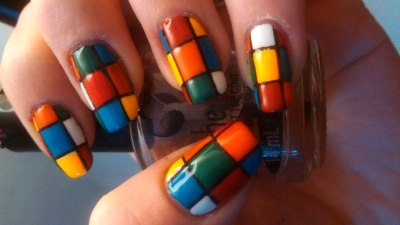 rubiks nail art