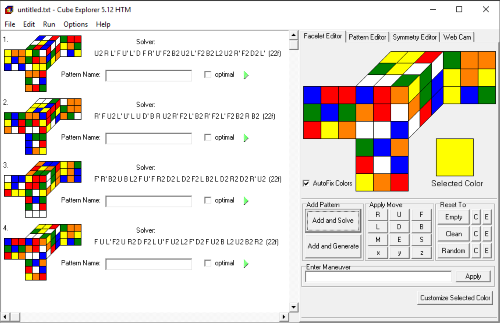 herbert kociemba cube explorer optimal solver program