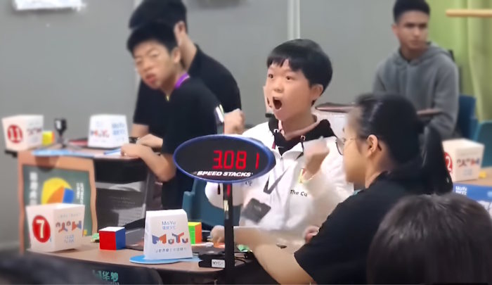 Yiheng Wang Sets a New 3.08 Rubik’s Cube World Record