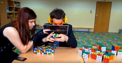 multi blindfolded record