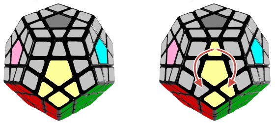megaminx left right algorithm